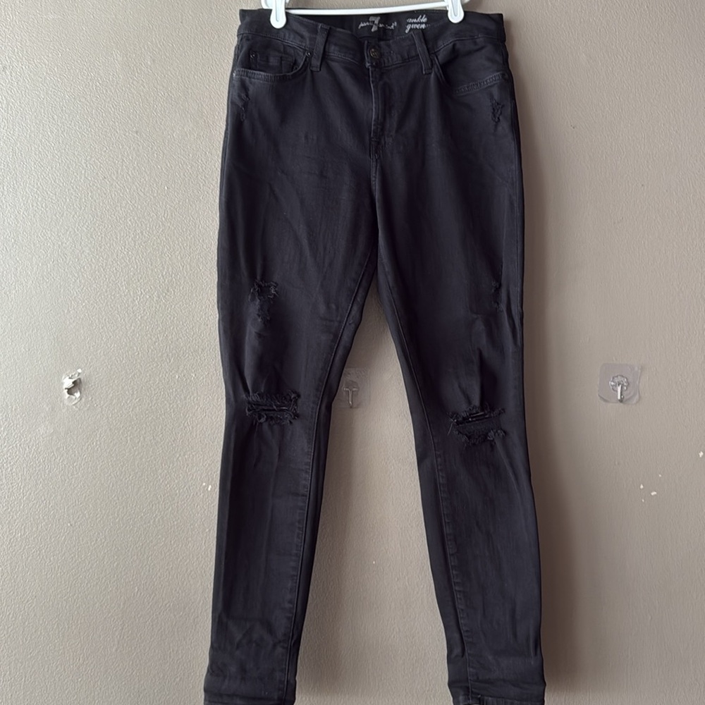 Gwenevere Destroyed Ankle Skinny Jeans || 7 For All Mankind